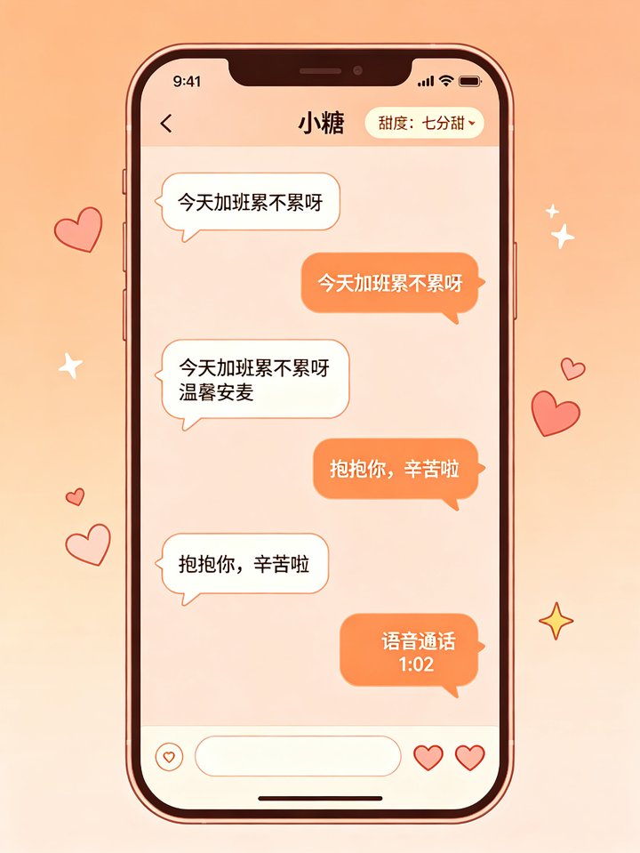 半糖ai甜度可调聊天功能界面